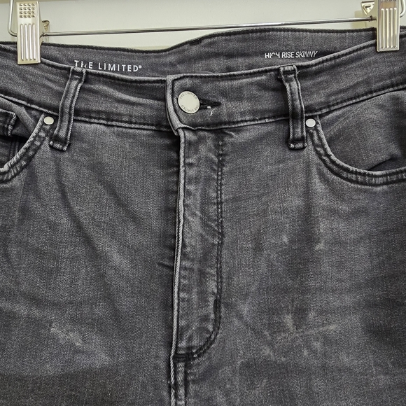 THE LIMITED size 14‎ High Rise Skinny Jeans Stretch Denim Ash Black - Picture 6 of 16